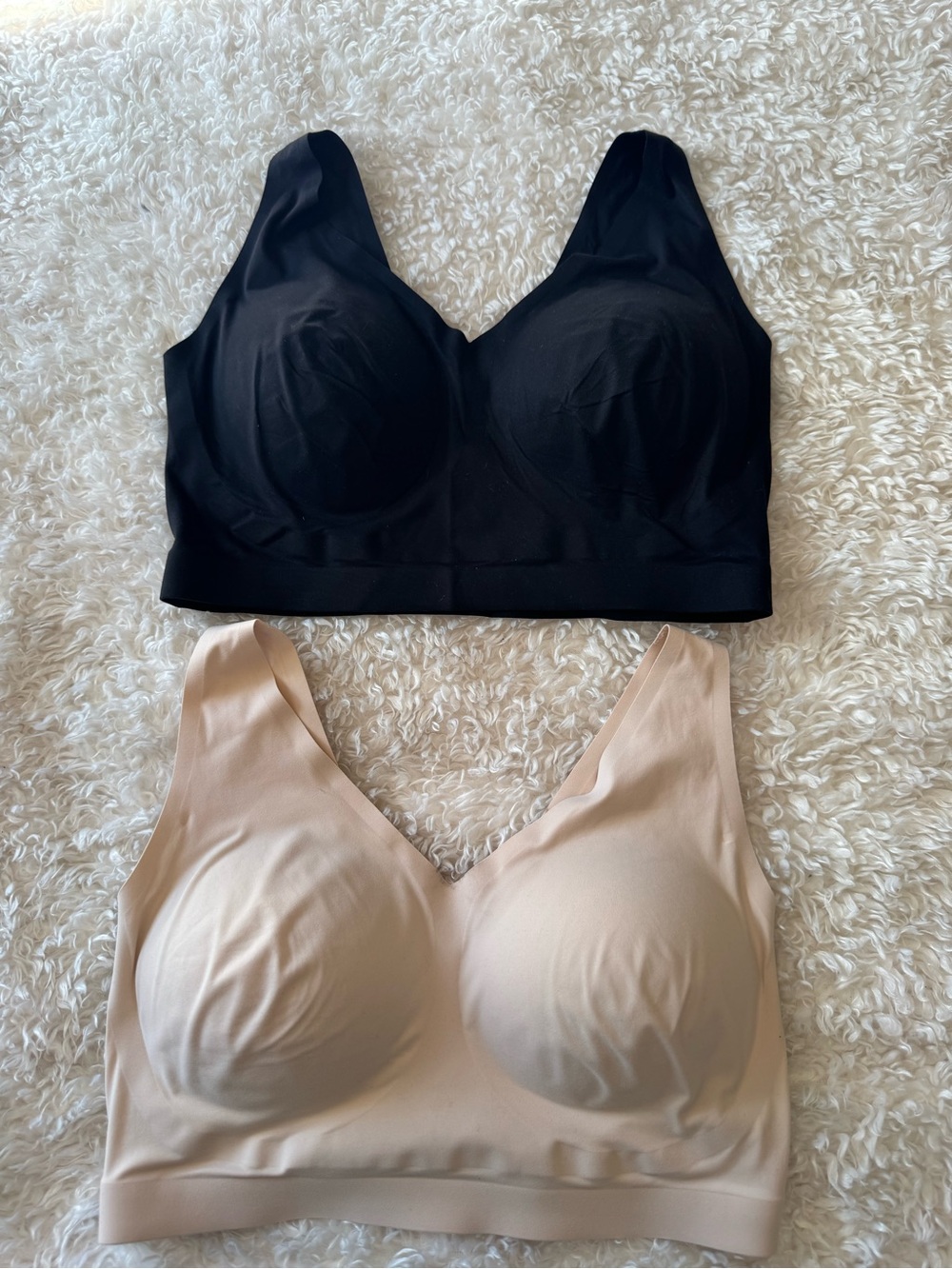 Soma Enbliss Bundle Lot (2) Seamless Bralettes Everyday Bras Cream & Black XXL - Picture 3 of 8